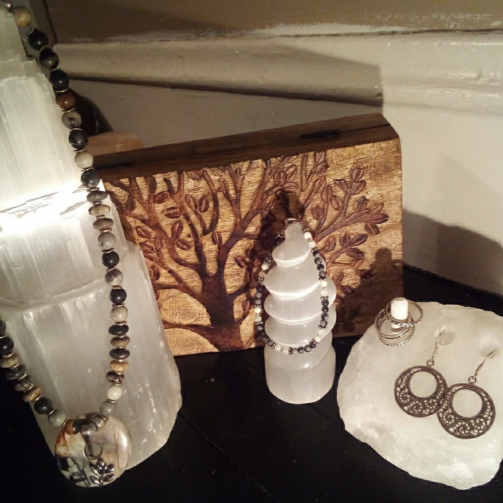 Vintage Picture Jasper 6 Piece Jewelry Set